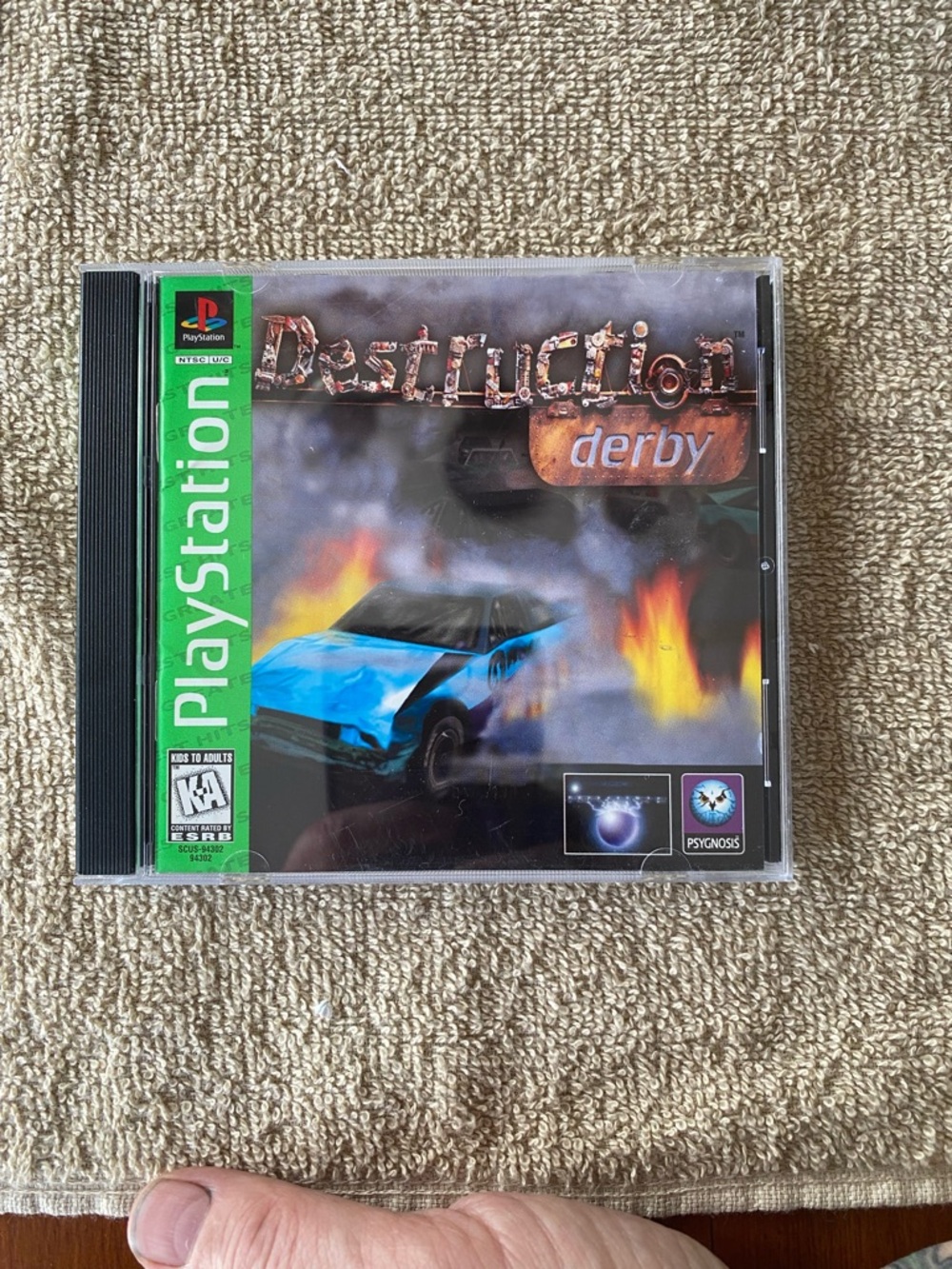 Sony PlayStation Destruction Derby - Blue Car Artwork